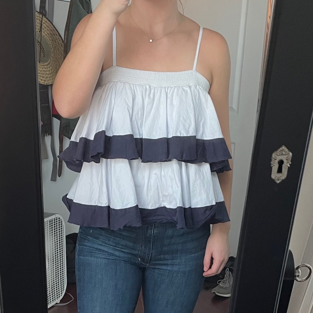 Tiered ruffle tank